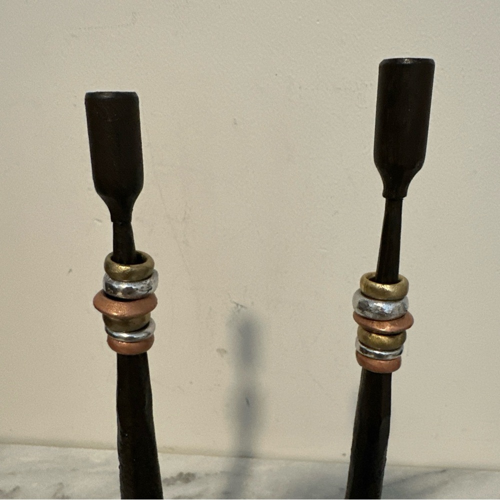 Luis Marques Handmade Modern
Minimalist Style Iron W/ Metal
Rings Candlestick - Picture 4 of 16